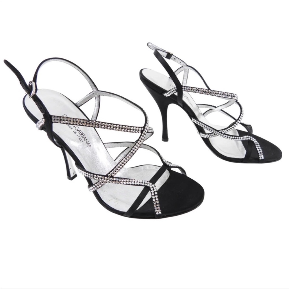 Dolce & Gabbana 💎🖤Silk Sandals - Picture 3 of 16